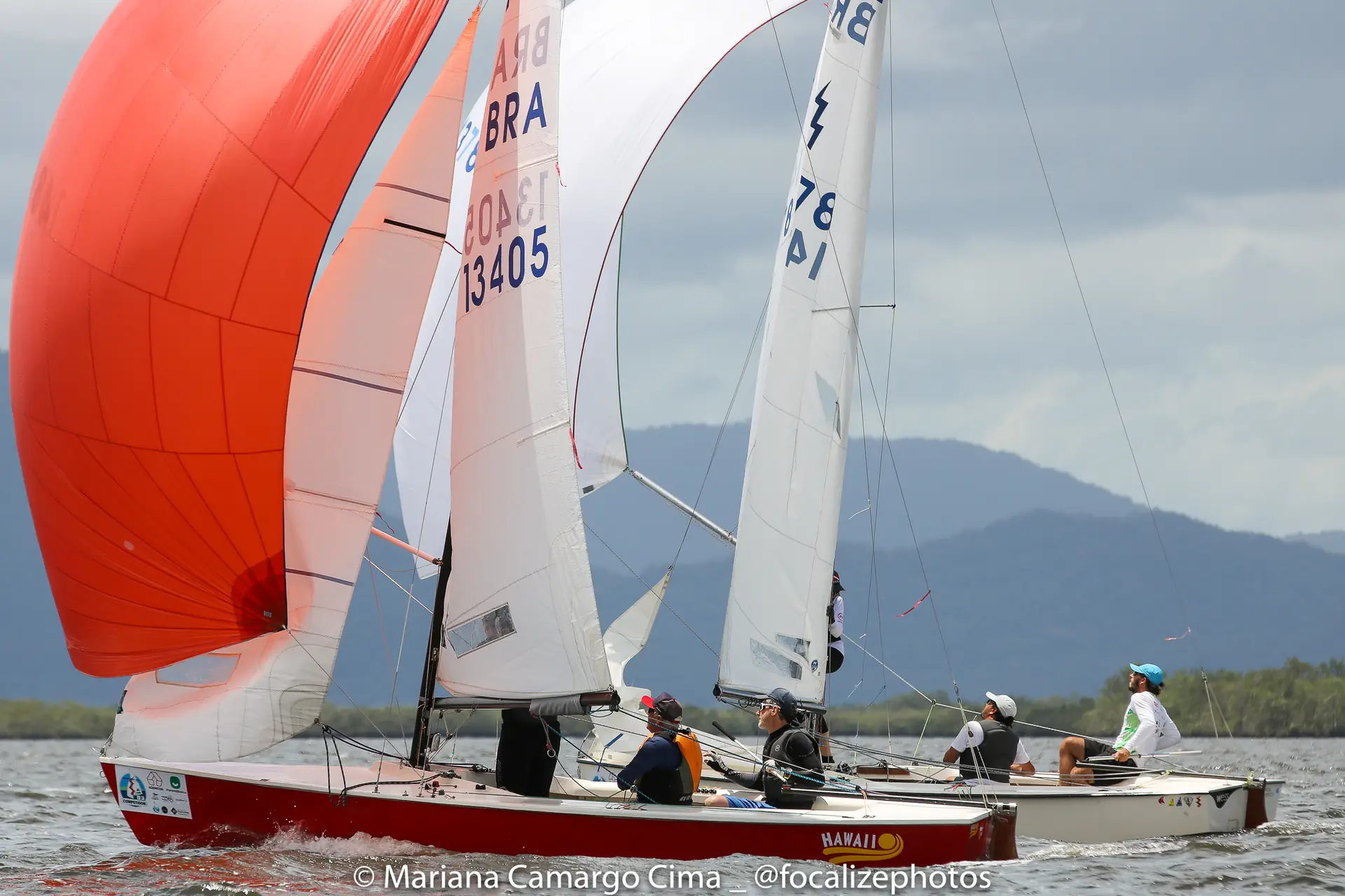 Lightnings em regata na baía de Guaratuba